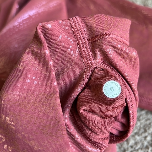 Lululemon Wunder Under Tight 28" Shine Acclimatize Soft Cranberry Pink Foil - Picture 12 of 13